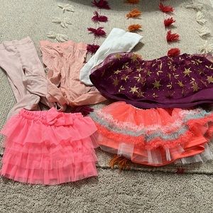 Bundle of stockings and tutu’s. Girls tutu
